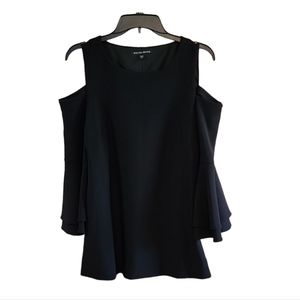 Women's Black Cold Shoulder Top